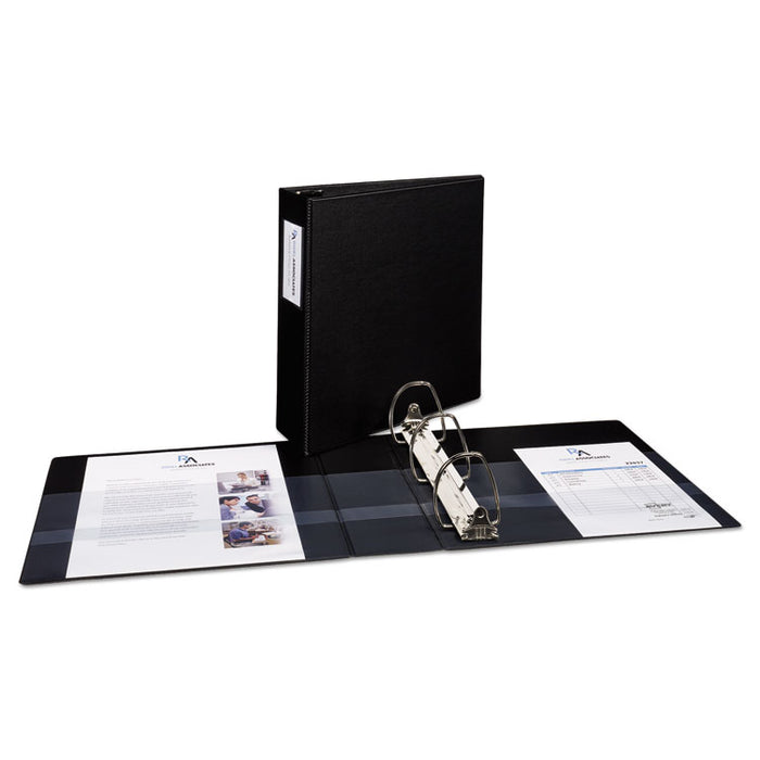 Durable Non-View Binder with DuraHinge and EZD Rings, 3 Rings, 3" Capacity, 11 x 8.5, Black, (8702)