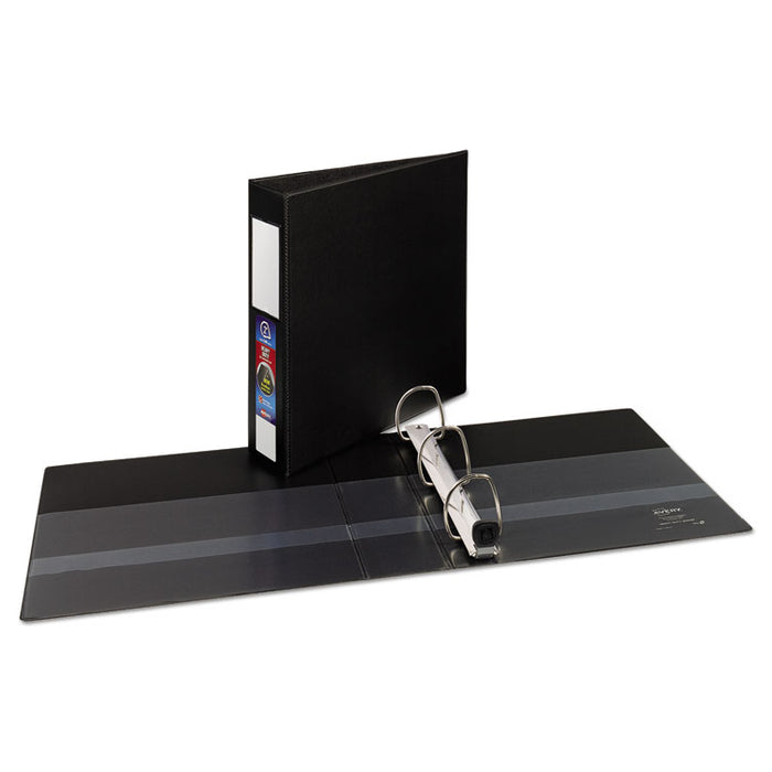 Heavy-Duty Non-View Binder with DuraHinge and One Touch EZD Rings, 3 Rings, 2" Capacity, 11 x 8.5, Black