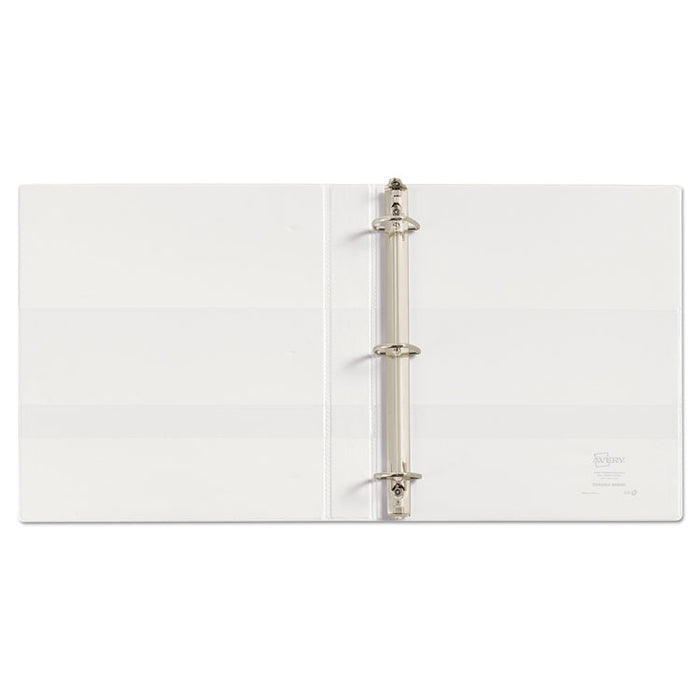 Durable View Binder with DuraHinge and EZD Rings, 3 Rings, 1" Capacity, 11 x 8.5, White, (9301)