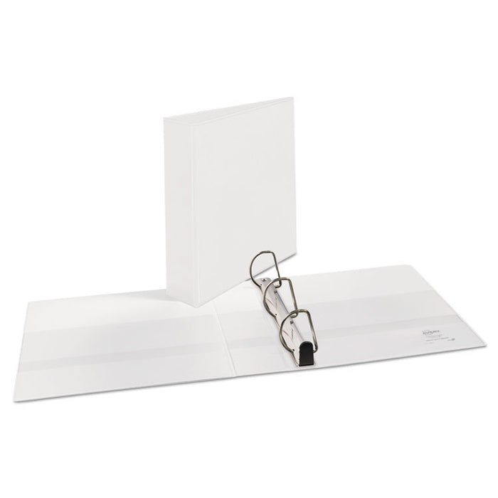 Heavy-Duty Non Stick View Binder with DuraHinge and Slant Rings, 3 Rings, 2" Capacity, 11 x 8.5, White, (5504)