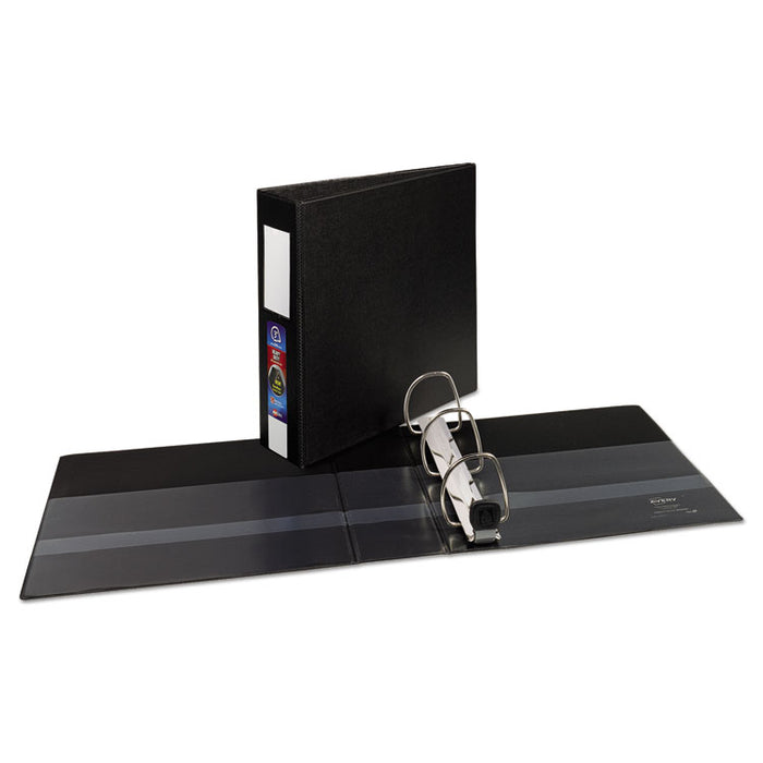 Heavy-Duty Non-View Binder with DuraHinge, Three Locking One Touch EZD Rings and Spine Label, 3" Capacity, 11 x 8.5, Black