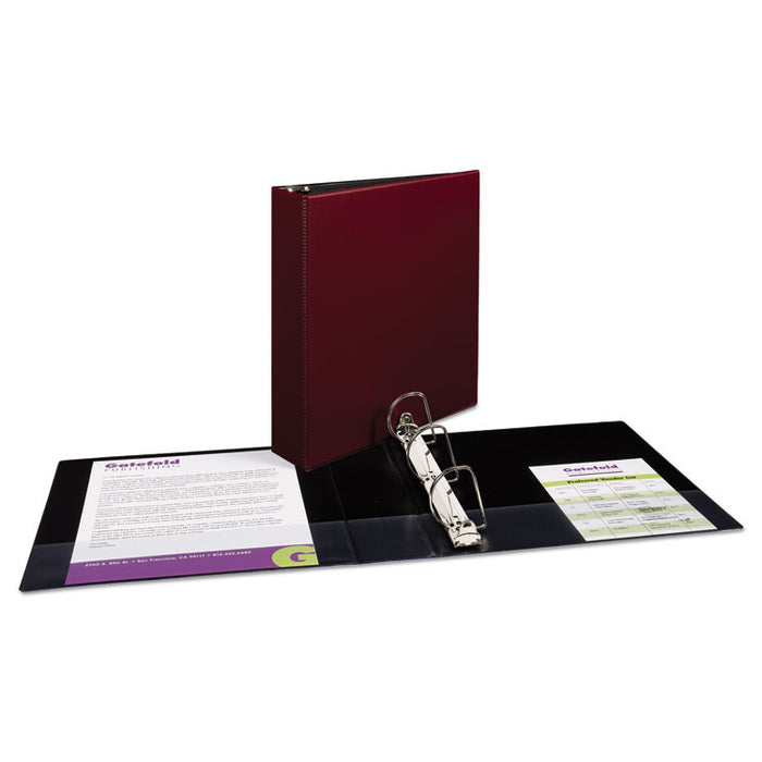 Durable Non-View Binder with DuraHinge and Slant Rings, 3 Rings, 2" Capacity, 11 x 8.5, Burgundy