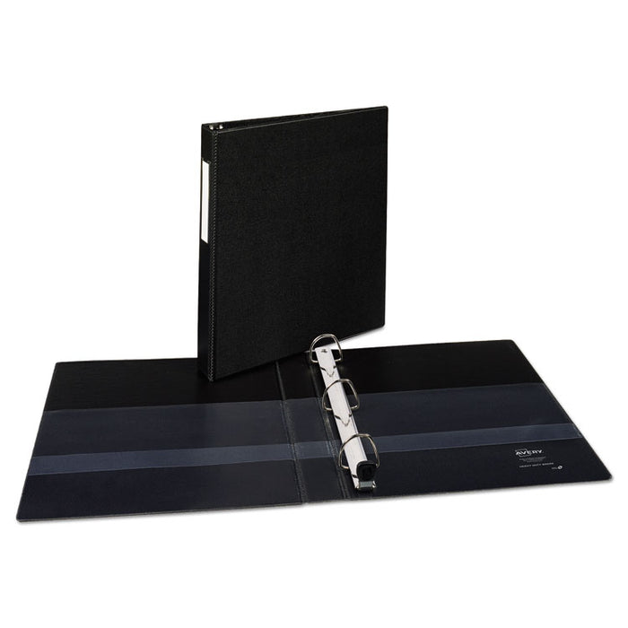 Durable Non-View Binder with DuraHinge and Slant Rings, 3 Rings, 1" Capacity, 11 x 8.5, Black