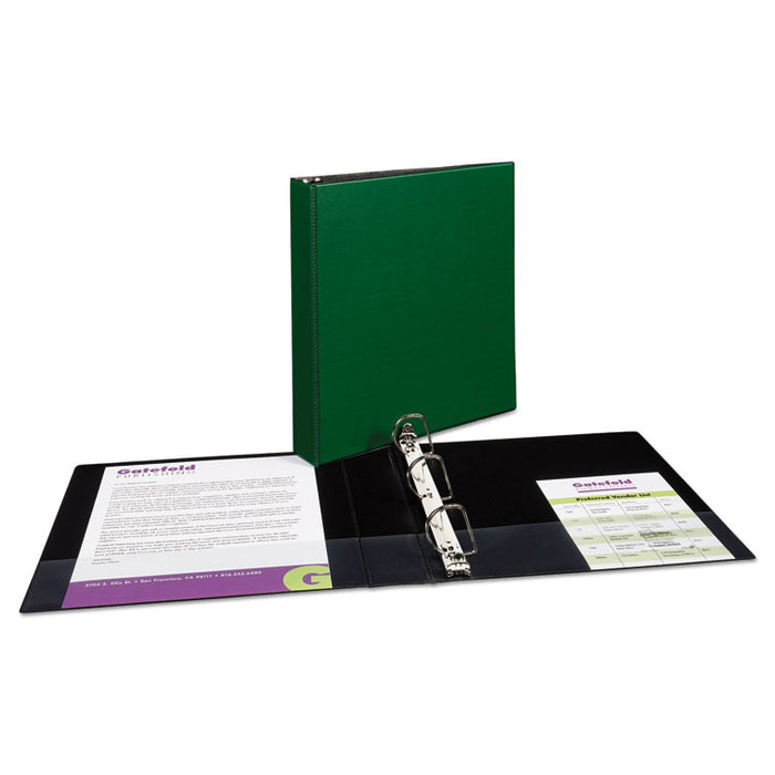 Durable Non-View Binder with DuraHinge and Slant Rings, 3 Rings, 1.5" Capacity, 11 x 8.5, Green