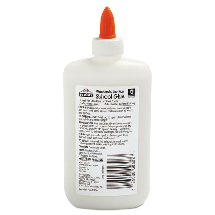 Washable School Glue, 7.63 oz, Dries Clear