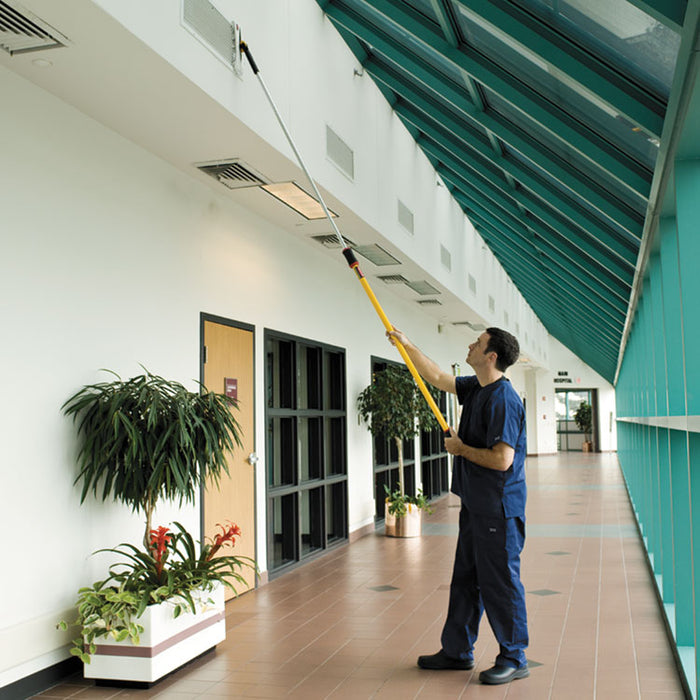 HYGEN 48-96" Quick-Connect Extension Pole, Aluminum, Yellow, 6/Carton