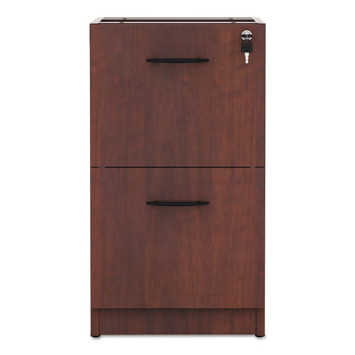 Alera Valencia Series Full Pedestal File, Left/Right, 2 Legal/Letter-Size File Drawers, Medium Cherry, 15.63" x 20.5" x 28.5"