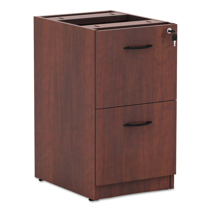 Alera Valencia Series Full Pedestal File, Left/Right, 2 Legal/Letter-Size File Drawers, Medium Cherry, 15.63" x 20.5" x 28.5"