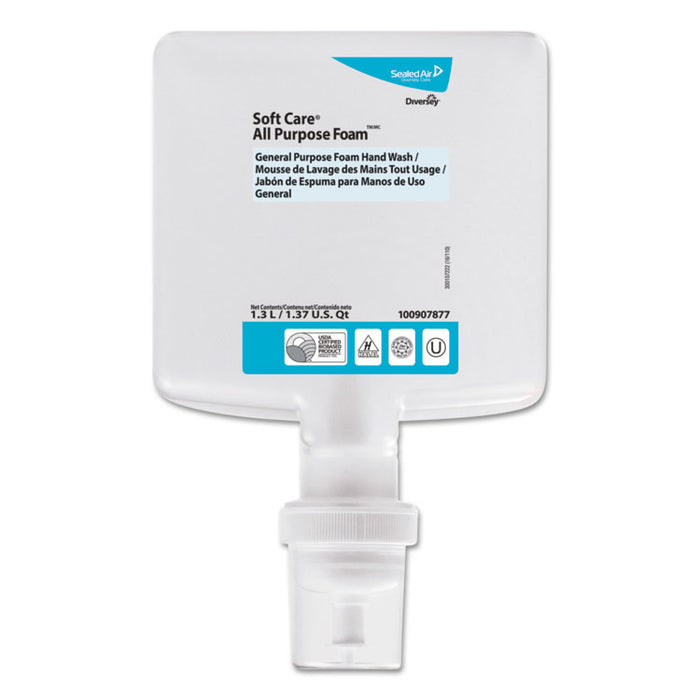 Soft Care All Purpose Foam for IntelliCare Dispensers, Floral, 1.3 L Cartridge, 6/Carton