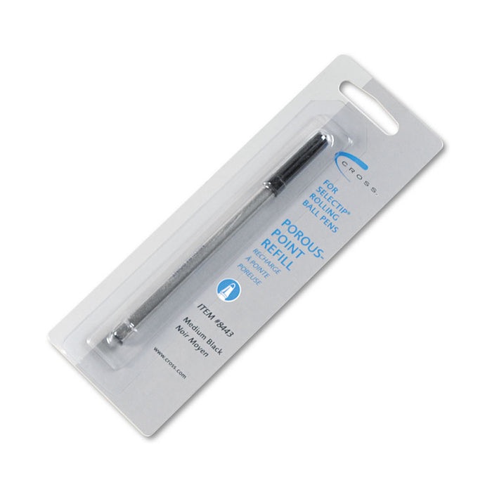 Refill for Cross Selectip Porous Point Pens, Medium Bullet Tip, Black Ink