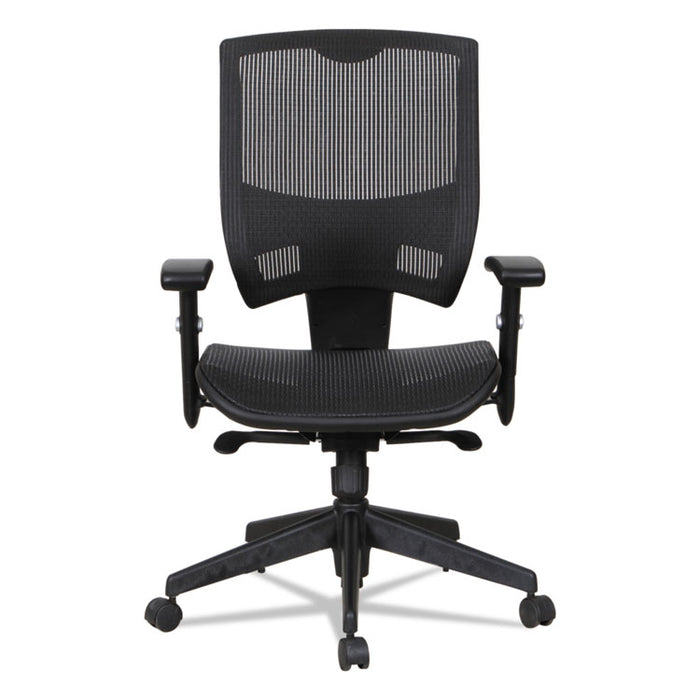 Alera Epoch Series Suspension Mesh Multifunction Chair, Supports Up to 275 lb, 16.25" to 21.06" Seat Height, Black