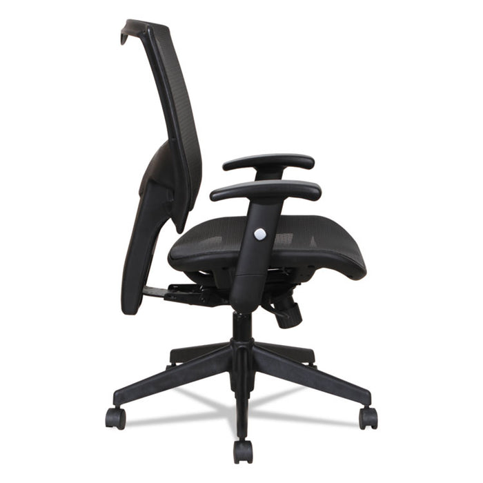 Alera Epoch Series Suspension Mesh Multifunction Chair, Supports Up to 275 lb, 16.25" to 21.06" Seat Height, Black