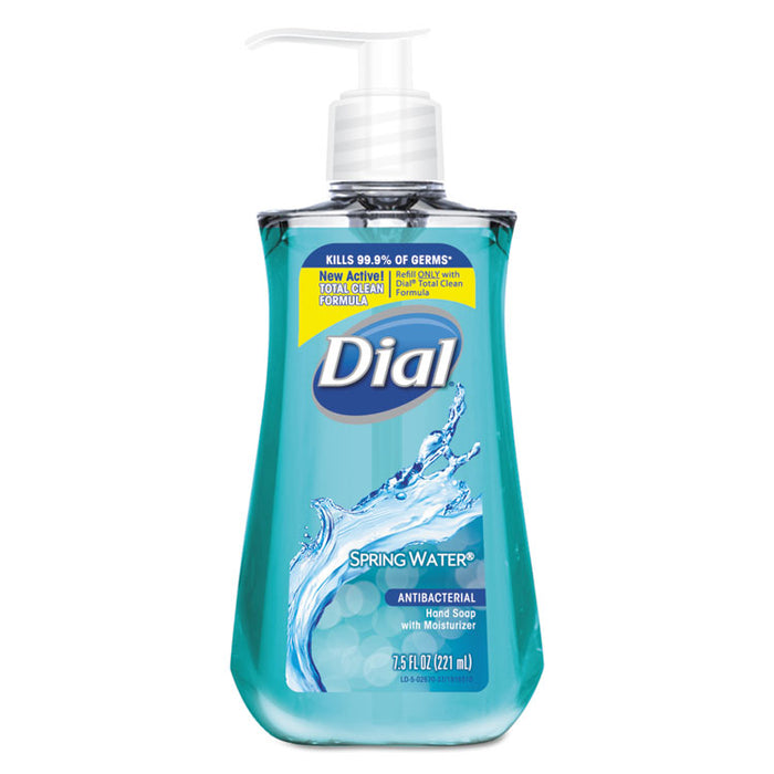 Antibacterial Liquid Hand Soap, Spring Water, 7.5 oz Bottle, 12/Carton