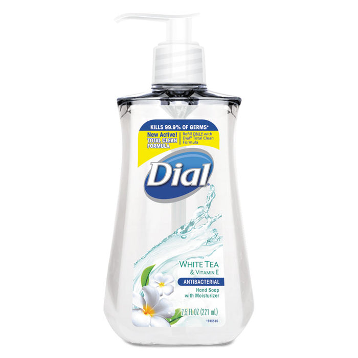 Antibacterial Liquid Soap, 7.5 oz Pump Bottle, White Tea, 12/Carton