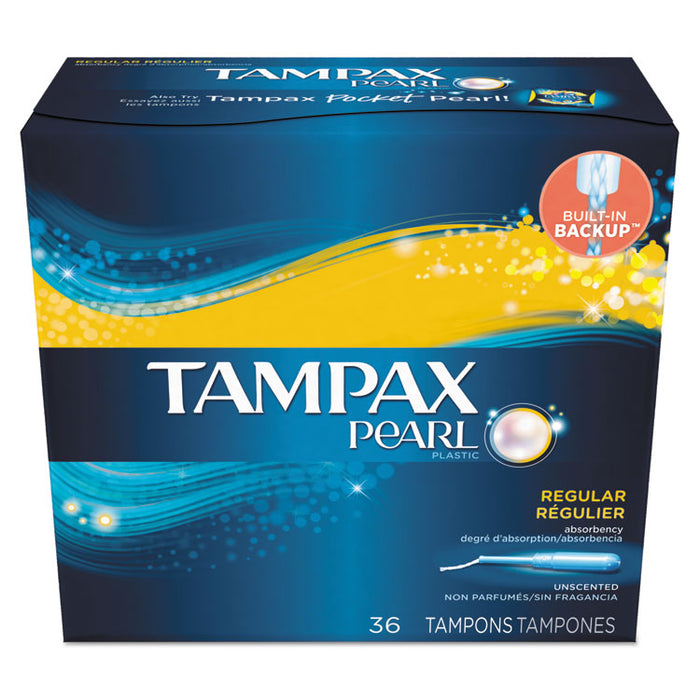 Pearl Tampons, Regular, 36/Box, 12 Box/Carton