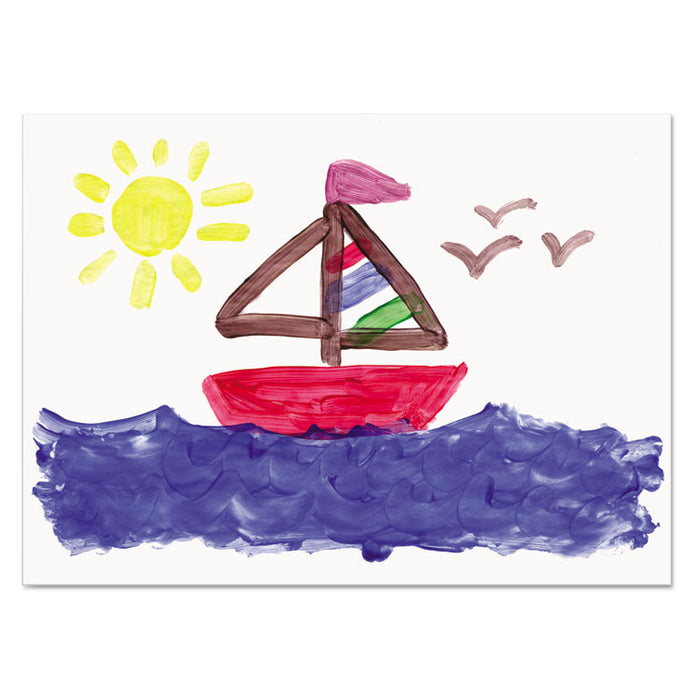 Fingerpaint Paper, 50lb, 16 x 22, White, 100/Pack