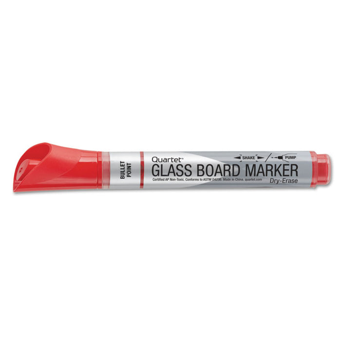 Premium Glass Board Dry Erase Marker, Broad Bullet Tip, Assorted Colors, 4/Pack