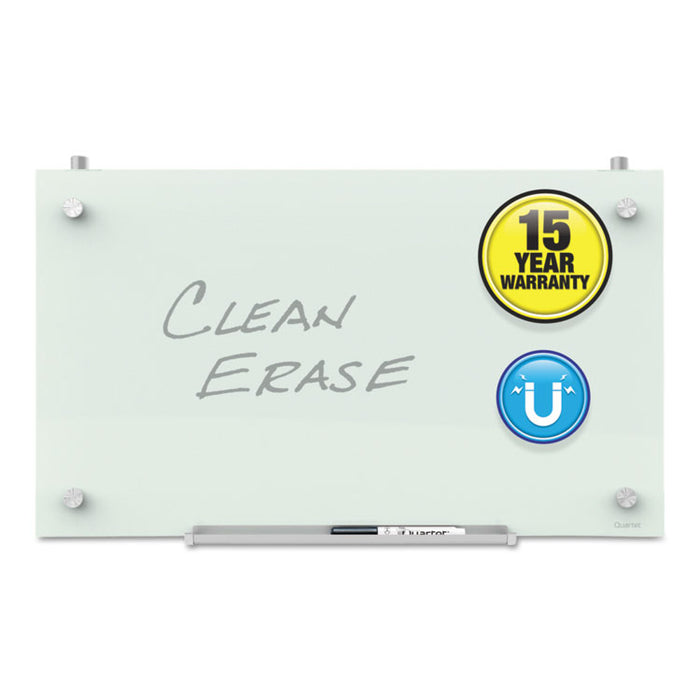 Infinity Magnetic Glass Dry Erase Cubicle Board, 18 x 30, White