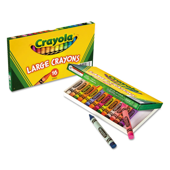 Large Crayons, 16 Colors/Box