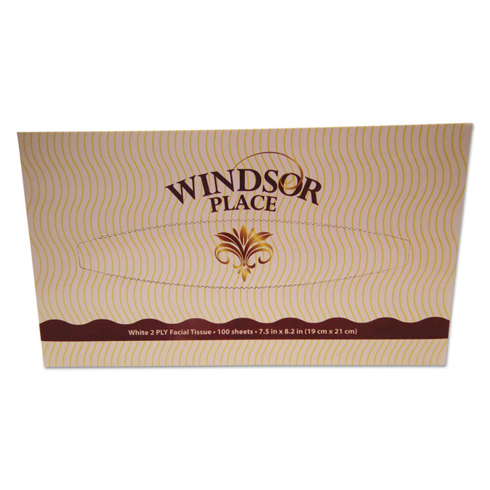 Windsor Place Facial Tissue, 2-Ply, 100 Sheets/Box, 30 Box/Carton