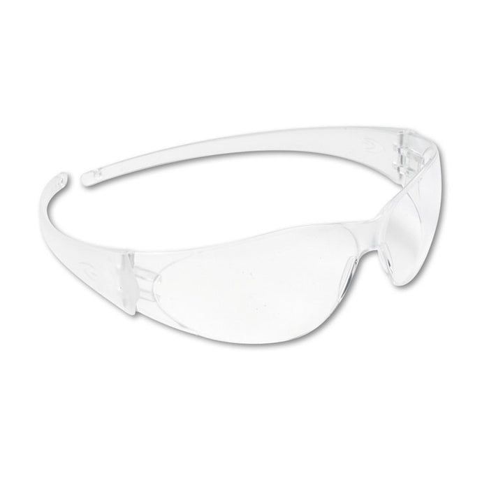 Checkmate Wraparound Safety Glasses, CLR Polycarbonate Frame, Coated Clear Lens