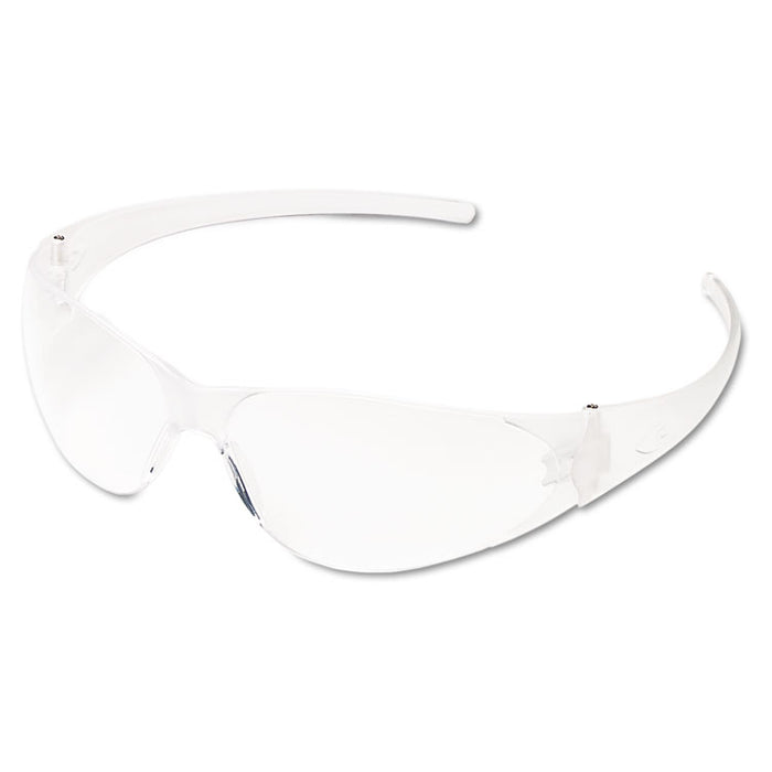 Checkmate Wraparound Safety Glasses, CLR Polycarbonate Frame, Coated Clear Lens