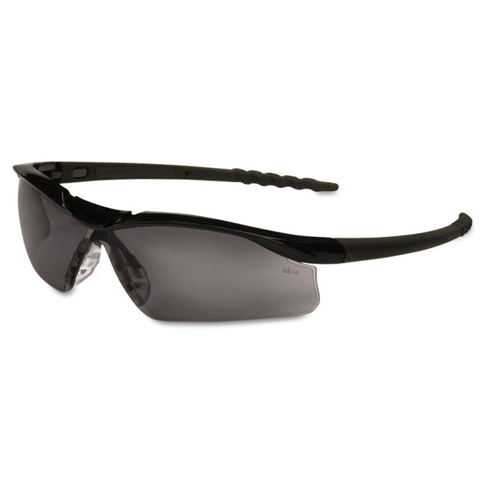 Dallas Wraparound Safety Glasses, Black Frame, Gray Lens