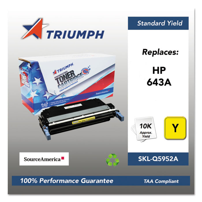751000NSH0285 Remanufactured Q5952A (643A) Toner, 10000 Page-Yield, Yellow