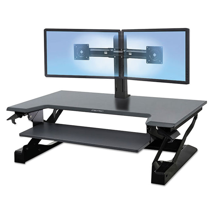 WorkFit-TL Desktop Sit-Stand Workstation, 37.5w x 25d x 20h, Black