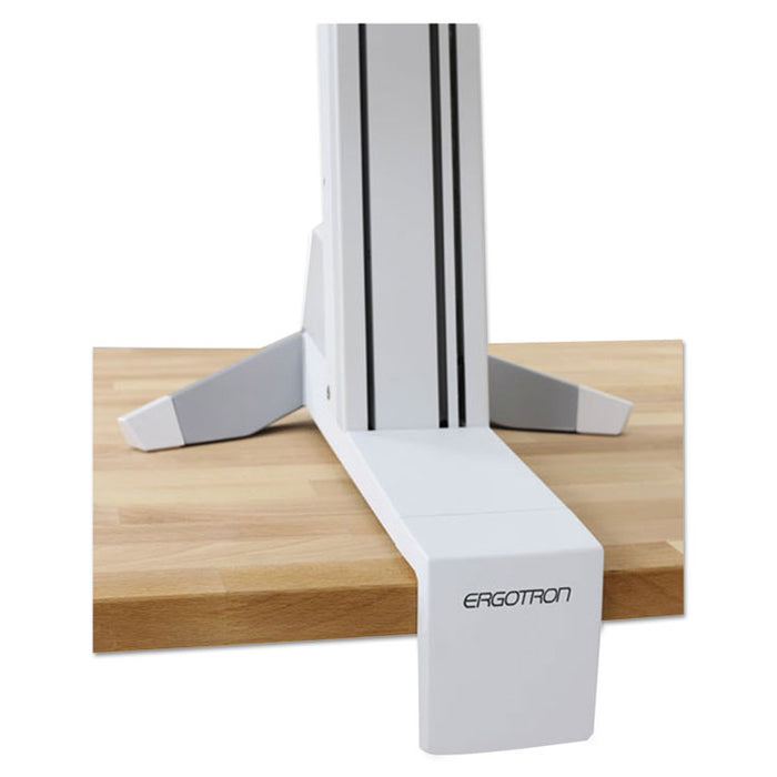 WorkFit-S Sit-Stand Workstation with Worksurface+,Dual LCD Monitors, 27w x 30.25d x 35h, White