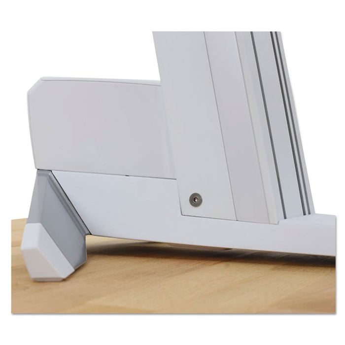 WorkFit-S Sit-Stand Workstation with Worksurface+,Dual LCD Monitors, 27w x 30.25d x 35h, White