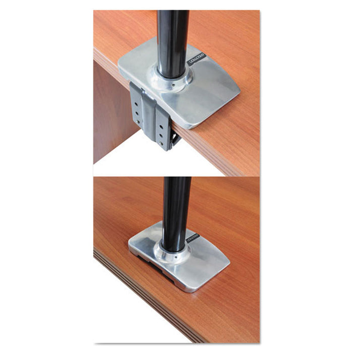 WorkFit-LX Sit-Stand Workstation Mount System, Polished Aluminum