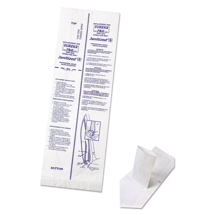 Vacuum Filter Bags Designed to Fit Eureka F and G, 100/Carton