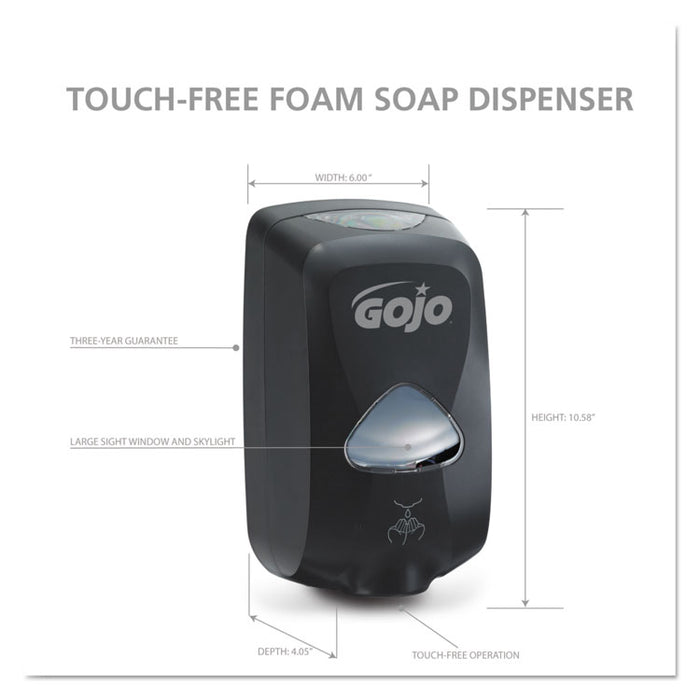 TFX Touch-Free Automatic Foam Soap Dispenser, 1200 mL, 4.1" x 6" x 10.6", Black