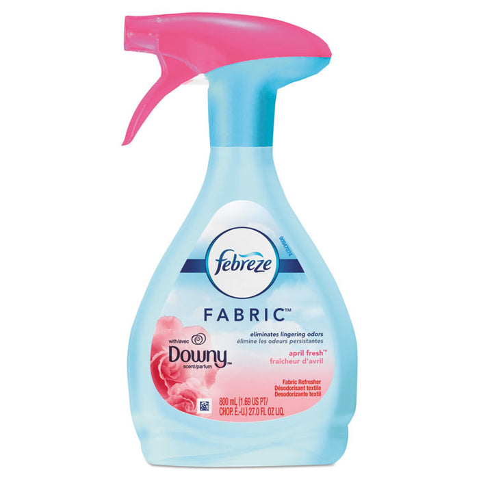 FABRIC Refresher/Odor Eliminator, Downy April Fresh, 27 oz Spray Bottle, 4/Carton