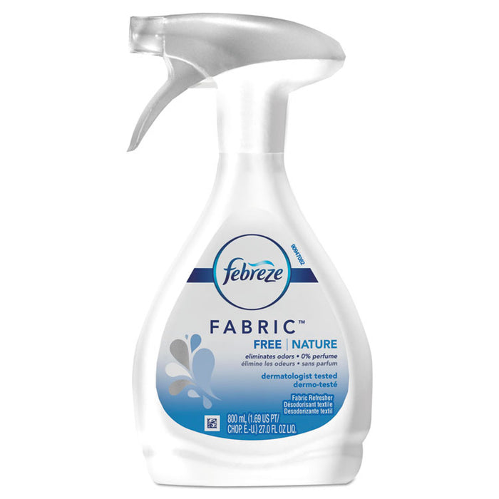 FABRIC Refresher/Odor Eliminator, Unscented, 27 oz Spray Bottle, 4/Carton