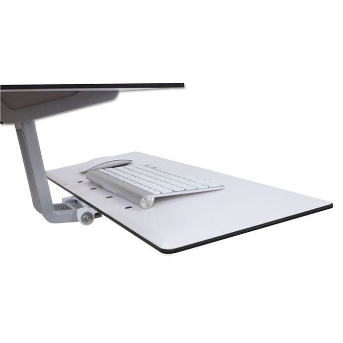 WorkFit-S Sit-Stand Workstation with Worksurface+,Dual LCD Monitors, 27w x 30.25d x 35h, White
