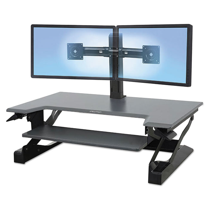 WorkFit-T Desktop Sit-Stand Workstation, 35w x 22d x 20h, Black