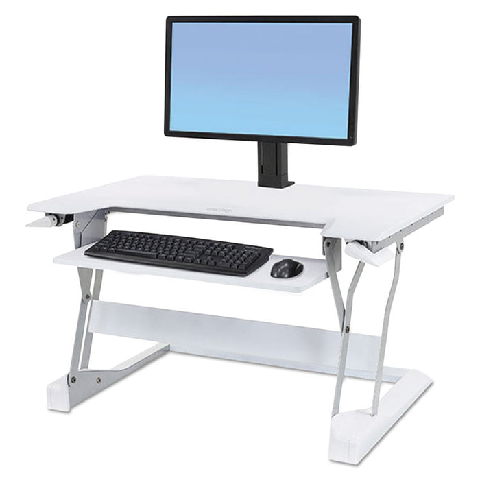 WorkFit-T Desktop Sit-Stand Workstation, 35w x 22d x 20h, White
