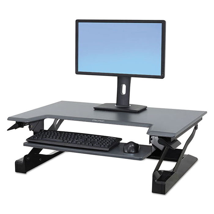 WorkFit-T Desktop Sit-Stand Workstation, 35w x 22d x 20h, Black