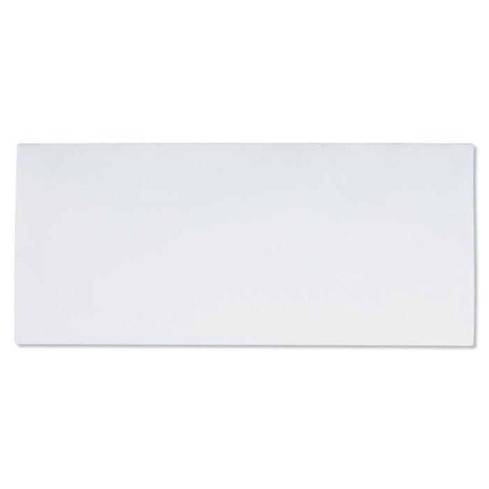 Business Envelope, #10, Commercial Flap, Side Seam, Gummed Closure, 24 lb Bond Weight Paper, 4.13 x 9.5, White, 500/Box