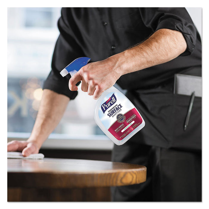 Foodservice Surface Sanitizer, Fragrance Free, 128 oz Bottle, 4/Carton