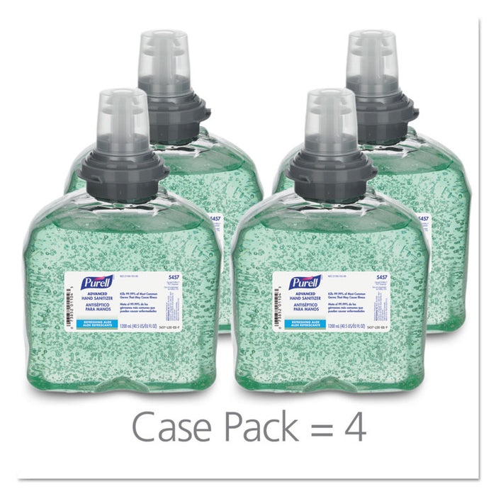 Advanced Hand Sanitizer Soothing Gel TFX Refill, 1200 mL, 4/Carton