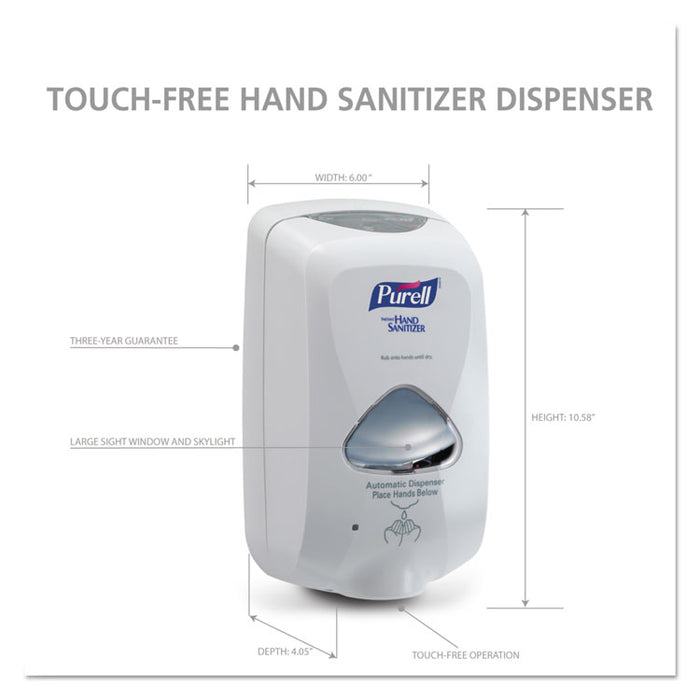 TFX Touch Free Dispenser, 1,200 mL, 6.5 x 4.5 x 10.58, Dove Gray