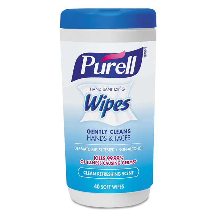 Hand Sanitizing Wipes, 5 7/10x7 1/2, Clean Refreshing Scent, 40/Canister, 6/CT