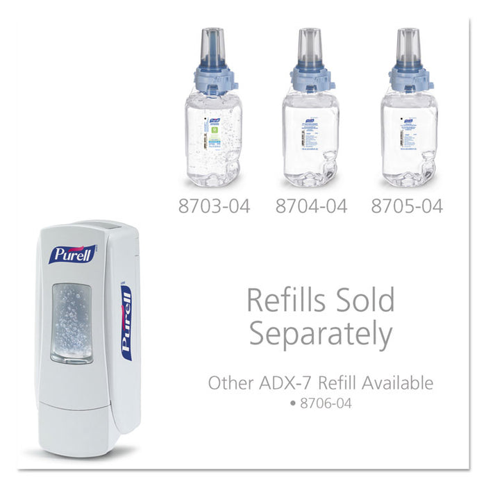 ADX-7 Dispenser, 700 mL, 3.75" x 3.5" x 9.75", White