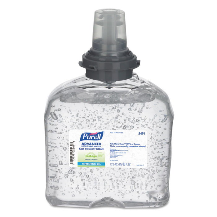 Advanced Hand Sanitizer Green Certified TFX Gel Refill, 1200 ml, 4/Carton