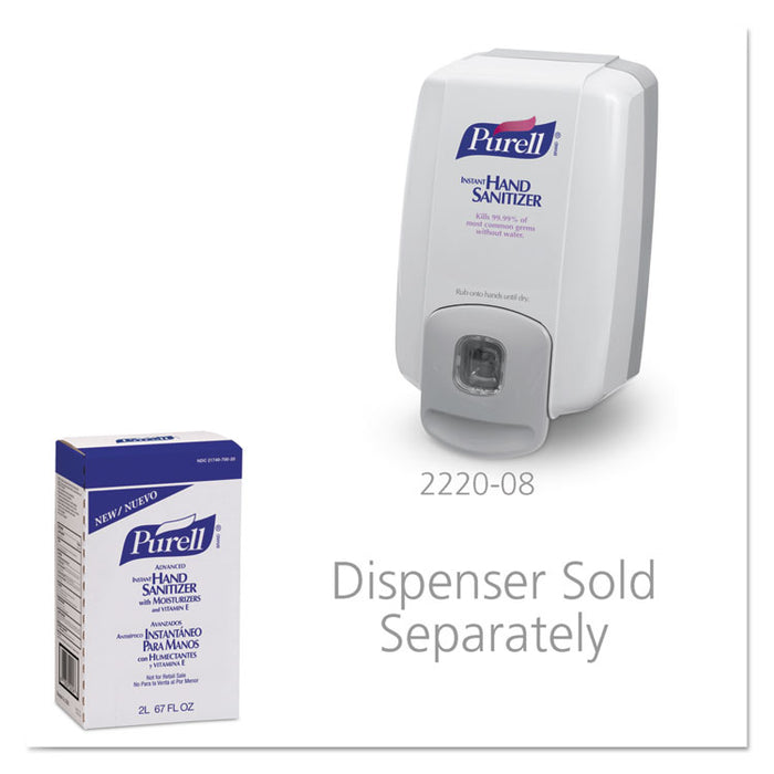 Advanced Hand Sanitizer Refreshing Gel, Clean Scent, 2000 ml Refill, 4/Carton