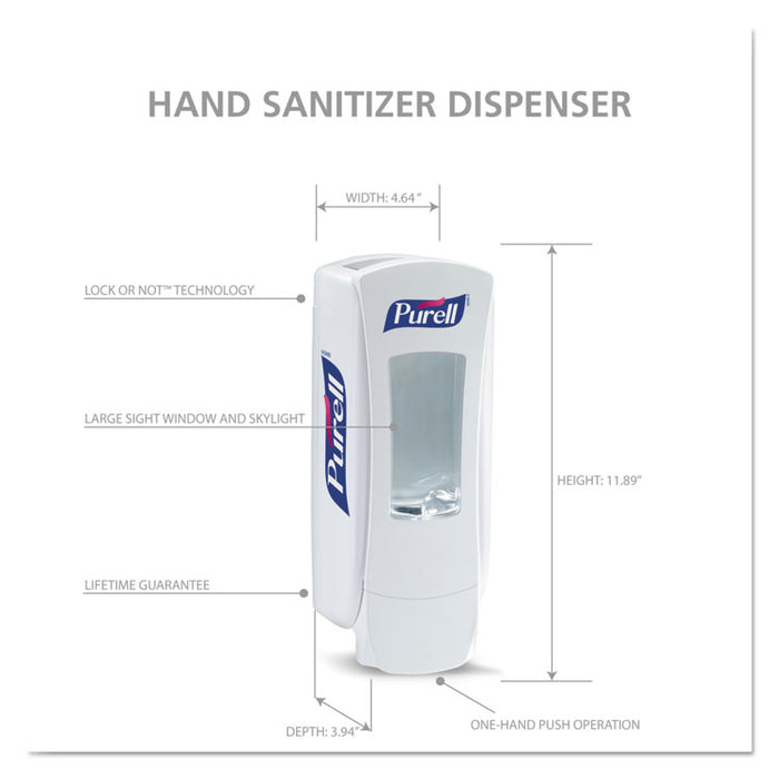 ADX-12 Dispenser, 1200 mL, 4.5" x 4" x 11.25", White