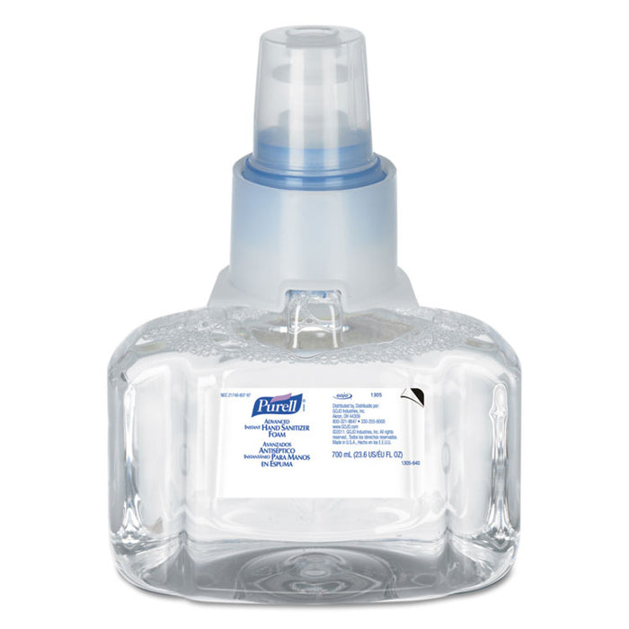 Advanced Hand Sanitizer Foam, LTX-7, 700 ml Refill, 3/Carton